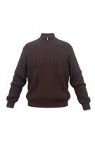 OLD NAVY HALF ZIP ΠΛΕΚΤΟ CLASSIC ΚΑΦΕ ΑΝΤΡΙΚΟ PRE OWNED L
