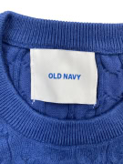 OLD NAVY Maglione lavorato a trecce con etichetta logo blu da uomo L