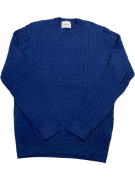OLD NAVY Maglione lavorato a trecce con etichetta logo blu da uomo L