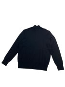 Old Navy Πλεκτό Μπλουζάκι Half Zip Casual Μαύρο Ανδρικό XL