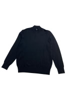 Old Navy Πλεκτό Μπλουζάκι Half Zip Casual Μαύρο Ανδρικό XL