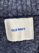 OLD NAVY Maglione lavorato a maglia casual con mezza zip tinta unita blu da uomo 3XL