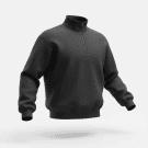 Only & Sons Φούτερ Polo Half-Zip CASUAL Μαύρο Ανδρικό M