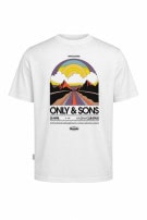 ONLY AND SONS GRAPHIC T SHIRT RETRO ΛΕΥΚΟ ΑΝΤΡΙΚΟ PRE OWNED XL