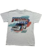 PACSUN GRAPHIC TEE RACING GREY MENS PRE OWNED S