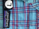 PATAGONIA PLAID SHIRT VINTAGE BLUE MEN PRE OWNED L