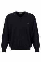 IL GRANCHO VINTAGE V NECK SWEATER MINIMAL BLACK MEN PRE OWNED L