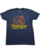 PENDLETON T-SHIRT SPELLOUT LOGO BLUE UNISEX M