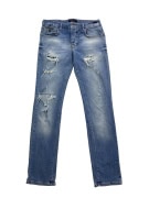 PHILIPP PLEIN ΤΖΙΝ ΠΑΝΤΕΛΟΝΙ STRAIGHT CUT ME ΦΘΟΡΕΣ ΚΑΙ ΛΟΓΟΤΥΠΟ ΜΠΛΕ UNISEX S