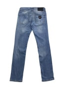 PHILIPP PLEIN ΤΖΙΝ ΠΑΝΤΕΛΟΝΙ STRAIGHT CUT ME ΦΘΟΡΕΣ ΚΑΙ ΛΟΓΟΤΥΠΟ ΜΠΛΕ UNISEX S