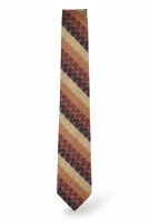PIERRE CARDIN ΓΡΑΒΑΤΑ RETRO GEOMETRIC ΚΑΦΕ ΜΠΕΖ ΑΝΤΡΙΚΟ PRE OWNED