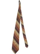 PIERRE CARDIN ΓΡΑΒΑΤΑ RETRO GEOMETRIC ΚΑΦΕ ΜΠΕΖ ΑΝΤΡΙΚΟ PRE OWNED