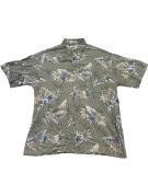 PIERRE CARDIN ΚΟΝΤΟΜΑΝΙΚΟ ΠΟΥΚΑΜΙΣΟ RETRO FLORAL OLIVE ΑΝΤΡΙΚΟ PRE OWNED L