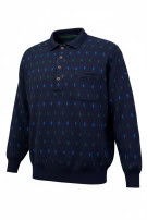 PIERRE CARDIN POLO IN MAGLIA VINTAGE NAVY UOMO PRE OWNED L