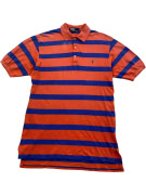 POLO BY RALPH LAUREN ΜΠΛΟΥΖΑ POLO VINTAGE ΜΕ ΡΙΓΕΣ ΚΑΙ ΚΕΝΤΗΜΕΝΟ ΛΟΓΟΤΥΠΟ ΠΟΡΤΟΚΑΛΙ-ΜΠΛΕ UNISEX M