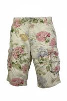 POLO JEANS COMPANY VINTAGE ΒΕΡΜΟΥΔΑ CARGO ΜΕ ΦΛΟΡΑΛ ΜΟΤΙΒΟ ΜΠΕΖ ΑΝΔΡΙΚΗ S