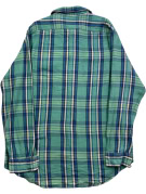 POLO RALPH LAUREN FLANNEL SHIRT CLASSIC GREEN ΑΝΤΡΙΚΟ PRE OWNED L