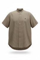 POLO RALPH LAUREN ΚΟΝΤΟΜΑΝΙΚΟ ΠΟΥΚΑΜΙΣΟ CLASSIC ΚΑΦΕ ΜΠΕΖ ΑΝΤΡΙΚΟ PRE OWNED XL