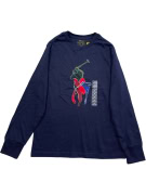 Polo Ralph Lauren Longsleeve T-Shirt Big Logo Κέντημα Μπλε Unisex M