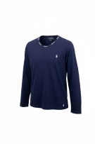POLO RALPH LAUREN Long Sleeve T-Shirt Neck Logo Navy Blue UNISEX M