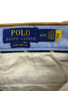 POLO RALPH LAUREN PANTALONI IN VELLUTO A COSTE VINTAGE SLIM STRETCH BEIGE DA UOMO L-XL