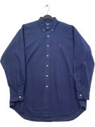 POLO RALPH LAUREN BUTTON DOWN SHIRT CLASSIC NAVY MEN PRE OWNED L