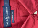 POLO RALPH LAUREN SHIRT CLASSIC FIT RED MEN PRE OWNED L