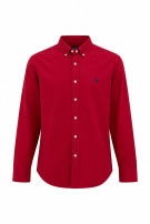 POLO RALPH LAUREN SHIRT CLASSIC FIT RED MEN PRE OWNED L