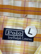 POLO RALPH LAUREN ΠΟΥΚΑΜΙΣΟ CLASSIC ΚΑΡΟ ΠΟΡΤΟΚΑΛΙ ΑΝΤΡΙΚΟ PRE OWNED L