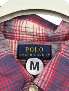 POLO RALPH LAUREN ΠΟΥΚΑΜΙΣΟ ΚΑΡΟ CLASSIC ΚΟΚΚΙΝΟ ΜΠΛΕ ΑΝΤΡΙΚΟ PRE OWNED M
