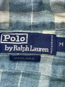 POLO RALPH LAUREN ΠΟΥΚΑΜΙΣΟ ΚΑΡΟ CLASSIC ΜΠΛΕ ΑΝΤΡΙΚΟ PRE OWNED M