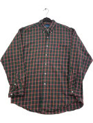 POLO RALPH LAUREN ΠΟΥΚΑΜΙΣΟ ΚΑΡΟ CLASSIC ΣΚΟΥΡΟ ΠΡΑΣΙΝΟ ΑΝΤΡΙΚΟ PRE OWNED L