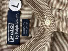 1990S POLO RALPH LAUREN CAMICIA CLASSICA BEIGE UOMO PRE OWNED L