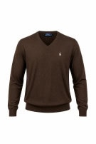 POLO RALPH LAUREN ΠΟΥΛΟΒΕΡ V NECK MINIMAL ΚΑΦΕ ΑΝΤΡΙΚΟ PRE OWNED M