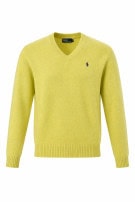 1990S POLO RALPH LAUREN ΠΟΥΛΟΒΕΡ V NECK MINIMAL ΚΙΤΡΙΝΟ ΑΝΤΡΙΚΟ PRE OWNED M