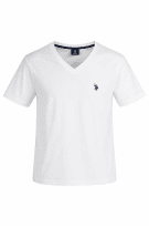 U.S POLO ASSN T SHIRT MINIMAL WHITE ΑΝΤΡΙΚΟ PRE OWNED M