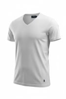 POLO RALPH LAUREN T-SHIRT CON SCOLLO A V CON LOGO RICAMATO BIANCO UNISEX MEDIUM