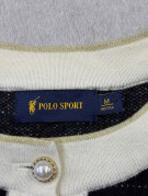 POLO SPORT ΠΛΕΚΤΗ ΖΑΚΕΤΑ COLLEGIATE ΜΑΥΡΟ ΑΝΤΡΙΚΟ PRE OWNED M