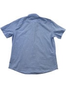 POLOWALK SHORT SLEEVE SHIRT STRIPED LIGHT BLUE MENS PRE OWNED M