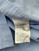 POLOWALK SHORT SLEEVE SHIRT STRIPED LIGHT BLUE MENS PRE OWNED M