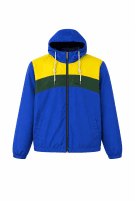 90S PORSCHE WINDBREAKER COLORBLOCK BLUE YELLOW GREEN ΑΝΤΡΙΚΟ PRE OWNED L