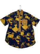 Πουκάμισο Retro με All-over Print Αστρονομία Μπλε UNISEX M