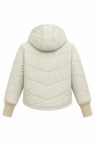 1990s PRADA HOODED JACKET MINIMAL CREAM WOMEN PRE OWNED S