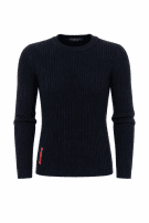 1990s PRADA RIBBED KNIT TOP BLACK MALE PRE OWNED S