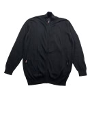 PRE END Πλεκτή Ζακέτα Zip Casual Μαύρη Ανδρική