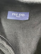 PRE END Πλεκτή Ζακέτα Zip Casual Μαύρη Ανδρική