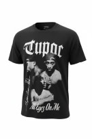PULL&BEAR T-SHIRT 2PAC "ALL EYEZ ON ME" GRAPHIC ΜΑΥΡΟ UNISEX M