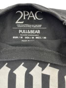 PULL&BEAR T-SHIRT 2PAC "ALL EYEZ ON ME" GRAPHIC ΜΑΥΡΟ UNISEX M