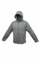 PUMA Αθλητική Ζακέτα με Κουκούλα Λογότυπο Γκρι Unisex M
