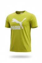 PUMA GRAPHIC TEE SPORTSWEAR YELLOW MEN PRE OWNED L